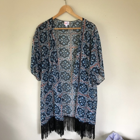 LuLaRoe Sweaters - NWT Lularoe Monroe Sheer Fringe Cardigan